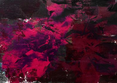 Abstract Crimson Painting