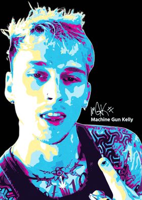 Machine Gun Kelly Pop Art Portrait