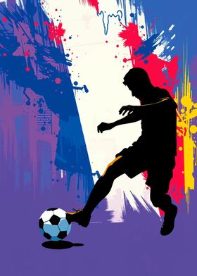 France Soccer Player Silhouette