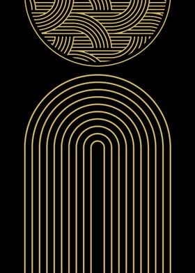 Gold Geometric Art Print