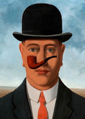 Man with Pipe by rene magritte son of man