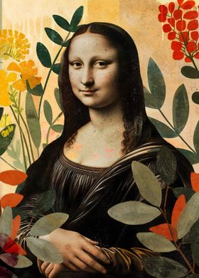 Mona Lisa with Flowers Pura Vida