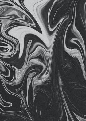 Abstract Black and White Liquid