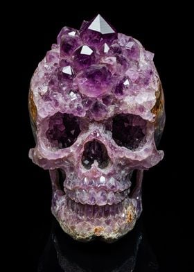 Amethyst Skull Sculpture