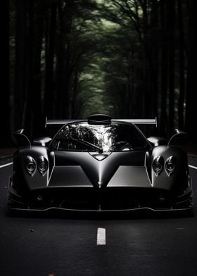 Pagani Zonda art in forest