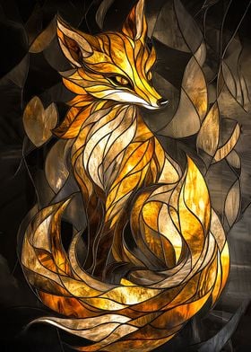 Stained Glass Fox