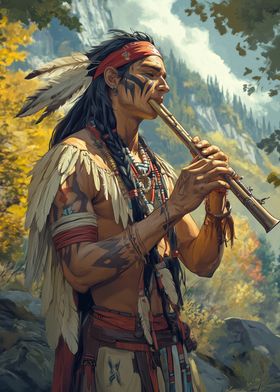 Native American Flute Player