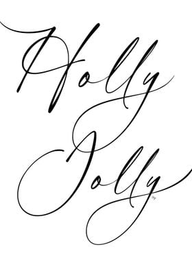 Holly Jolly Xmas Calligraphy