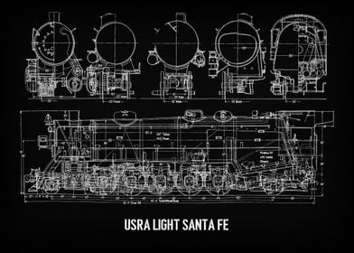 USRA Light Santa Fe Steam Locomotive