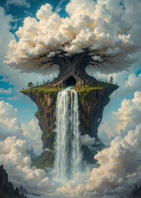 Cloud Tree Waterfall