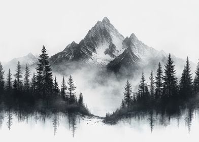 Misty Mountain Landscape