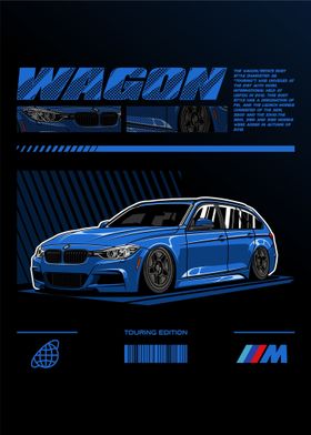 BMW F31 Wagon Touring Edition Blue