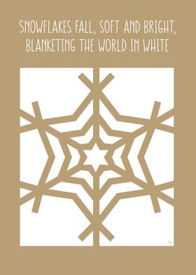 Gold Snowflake xmas poem collection one