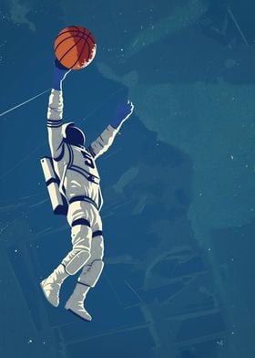 Basketball Astronaut Dunk