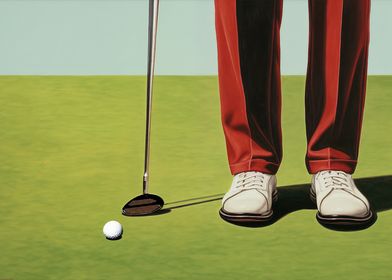 Golf Mid Century Golfer