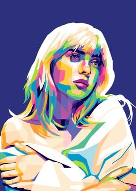 Billie Eilish Pop Art Portrait