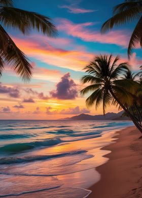 Tropical Sunset Beach