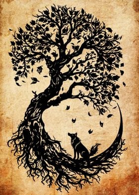 Wolf and Tree of Life