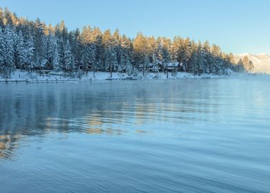 Snowy Lake Tahoe