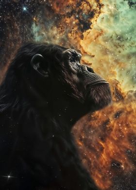 Cosmic Nebula Chimpanzee