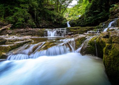 Sgwd Isaf Clun-Gwyn in the Brecon Beacons, Wales