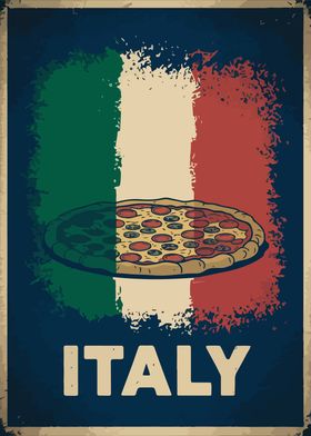 Italy Pizza Poster