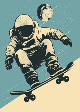 Astronaut Space Skateboard