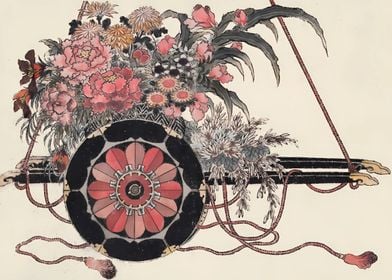 Hokusai's Flower Cart