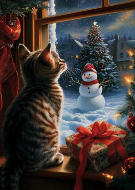 Kitten Watching Christmas