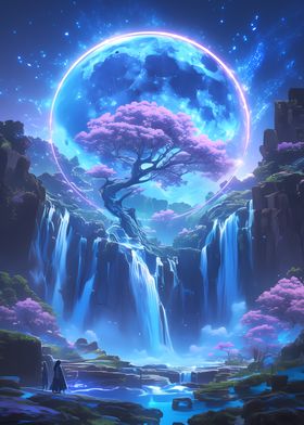 Fantasy Waterfall Landscape