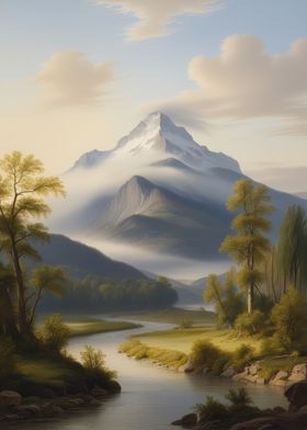 Mountain River Landscape