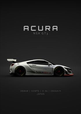 Side Acura NSX GT3 Race Car - Specs