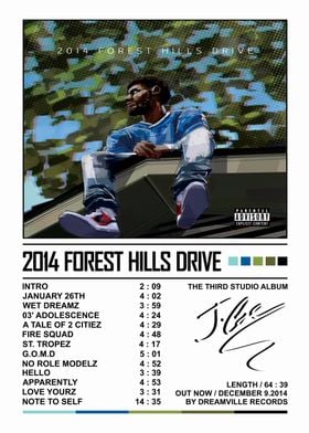 J. Cole 2014 Forest Hills Drive Album Cover