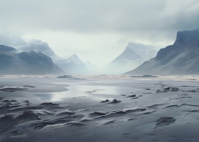 Misty Mountain Landscape