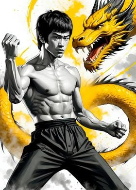 Bruce Lee Dragon Art