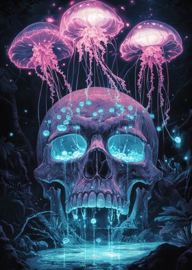 Skull and Jellyfish