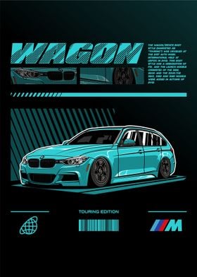 BMW F31 Wagon Touring Edition Cyan