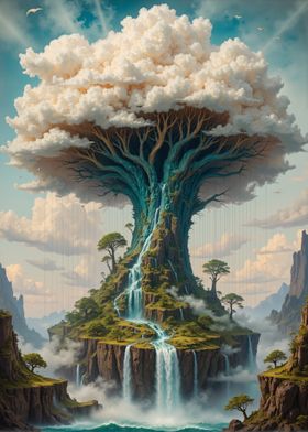 Cloud Tree Waterfall