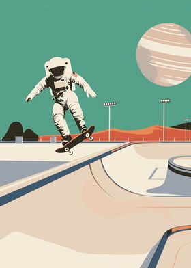 Astronaut Skateboard Skate