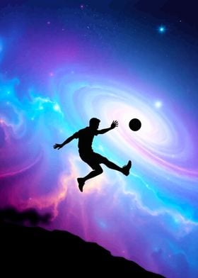 Soccer Player in Space