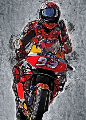 Marc Mrquez MotoGP Rider Art