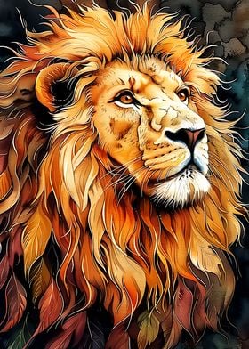 Majestic Lion Portrait