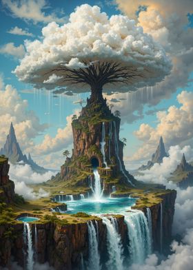 Cloud Tree Waterfall