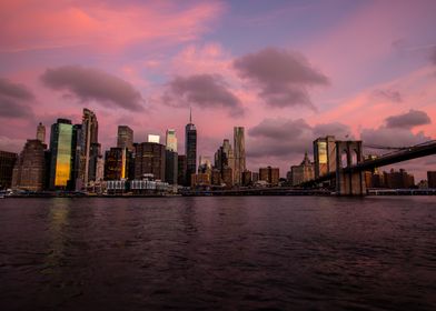 Sunrise at Brooklyn Bridge 