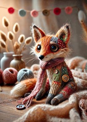 Patchwork Fox Toy