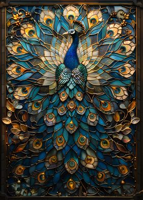 Stained Glass Peacock