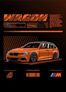 BMW F31 Wagon Touring Edition Orange