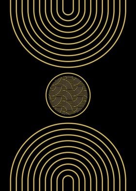 Gold Geometric Art Print