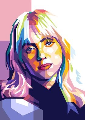 Billie Eilish Pop Art Portrait