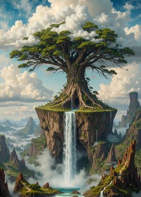 Cloud Tree Waterfall